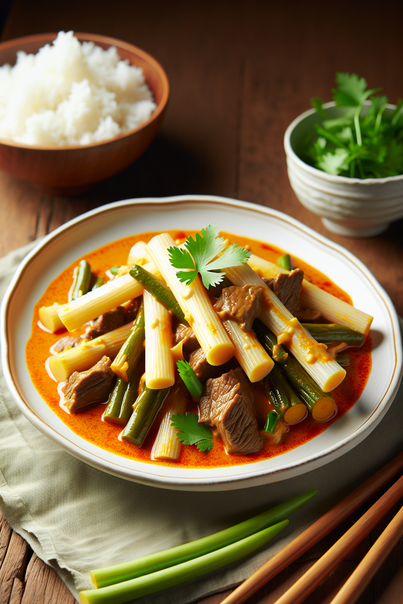 Boeuf Curry aux Pointes de Bambou