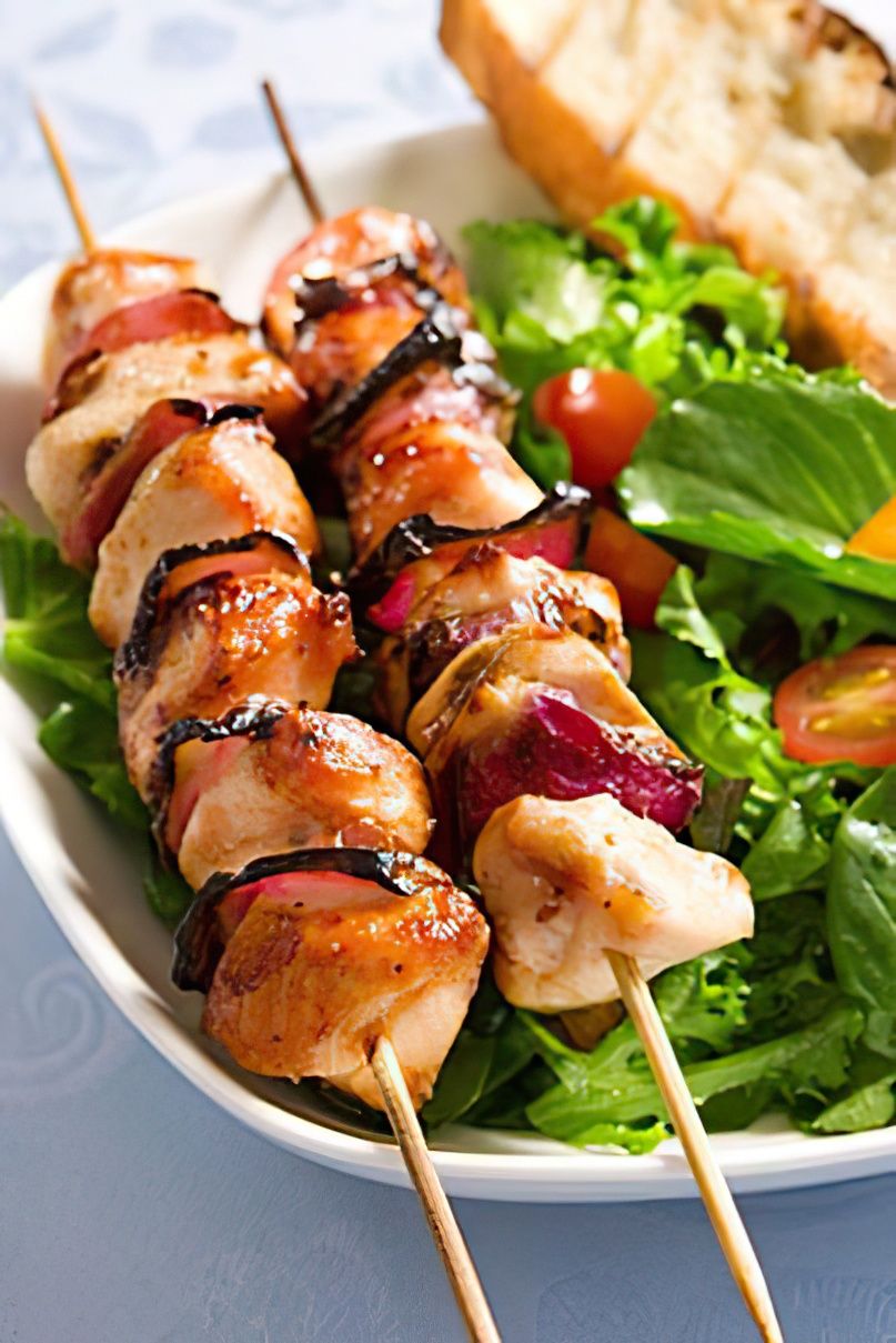 Brochettes de poulet au barbecue