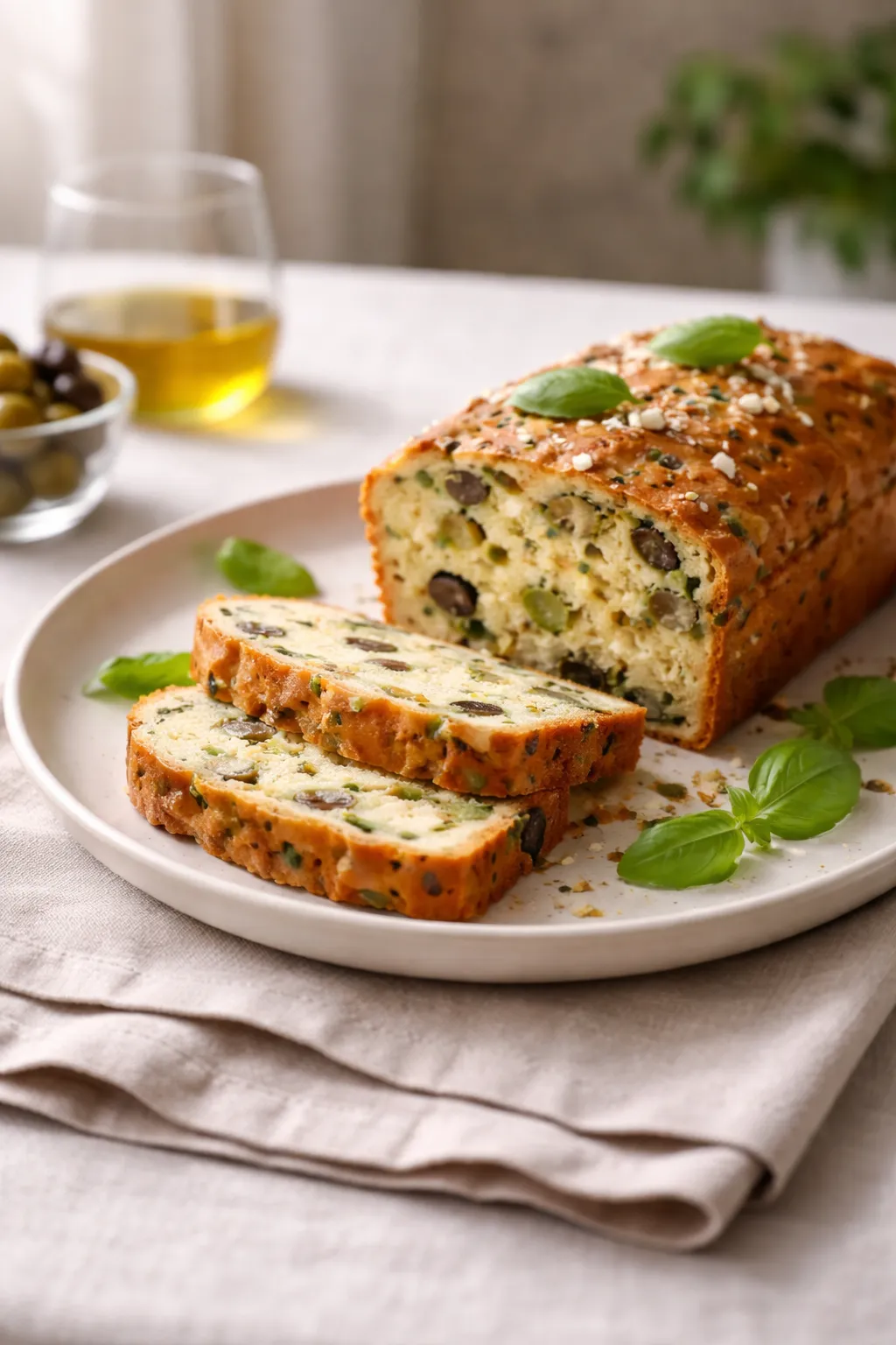 Cake aux olives et à la féta