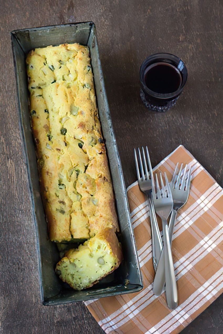 Cake aux poireaux et au chèvre