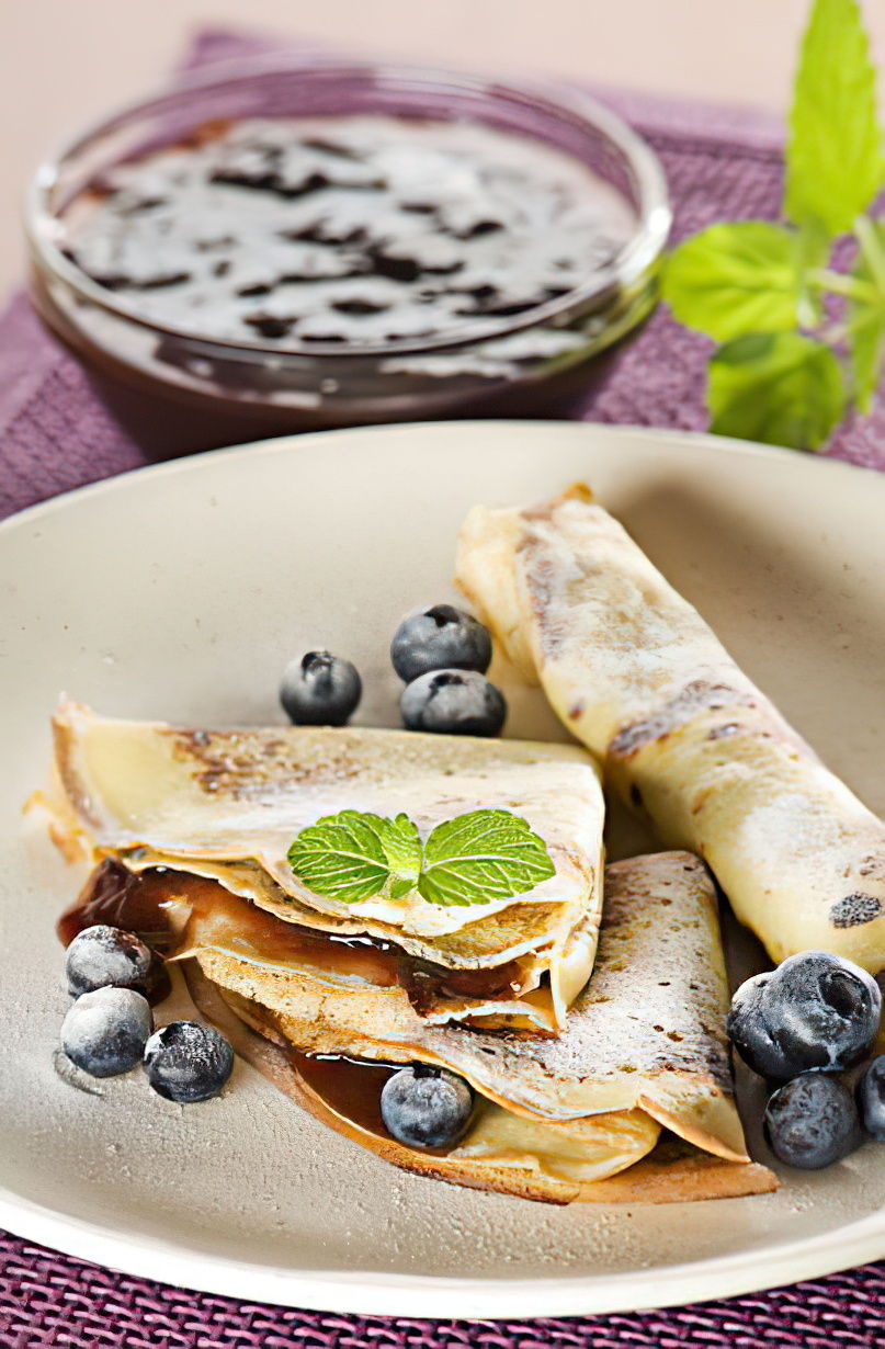 Crêpes aux myrtilles