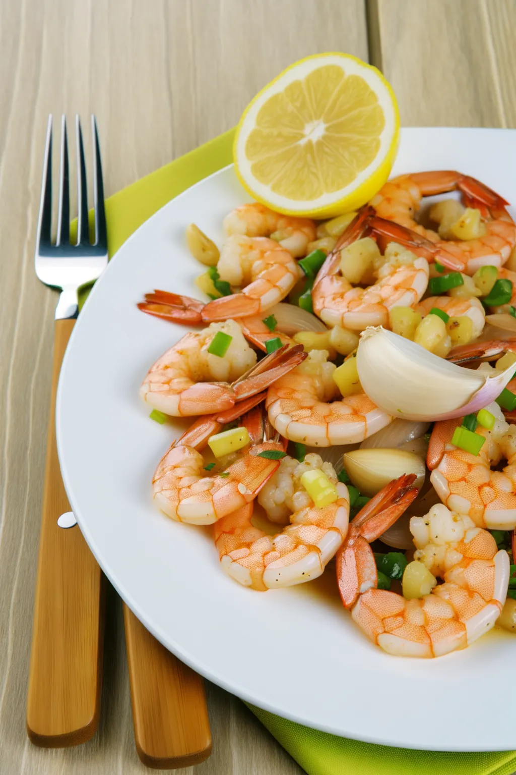 Crevettes sautées à l'ail et au citron