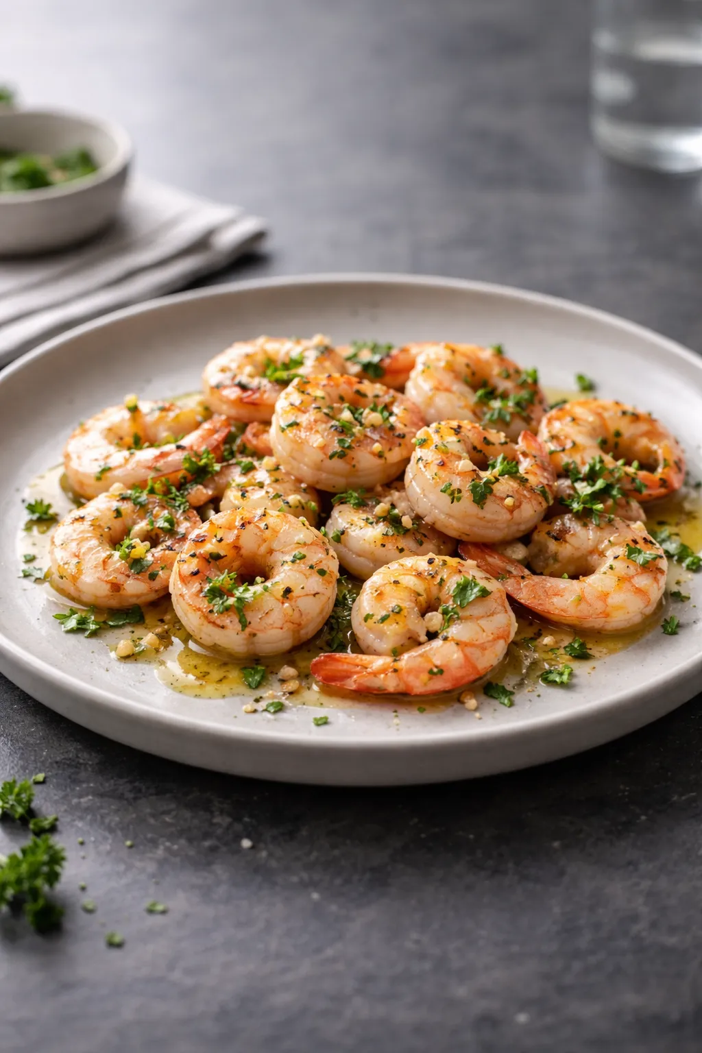 Crevettes sautées à l'ail et au persil