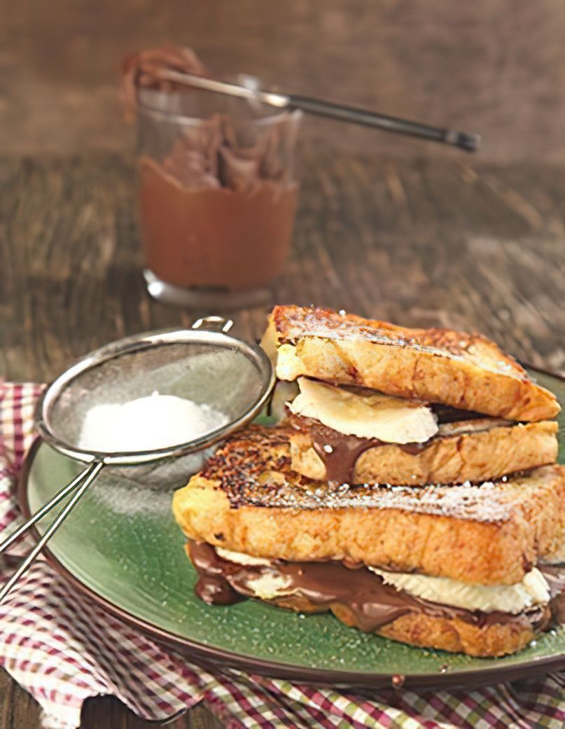 Croque banane nutella