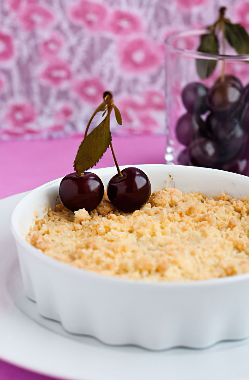 Crumble aux cerises