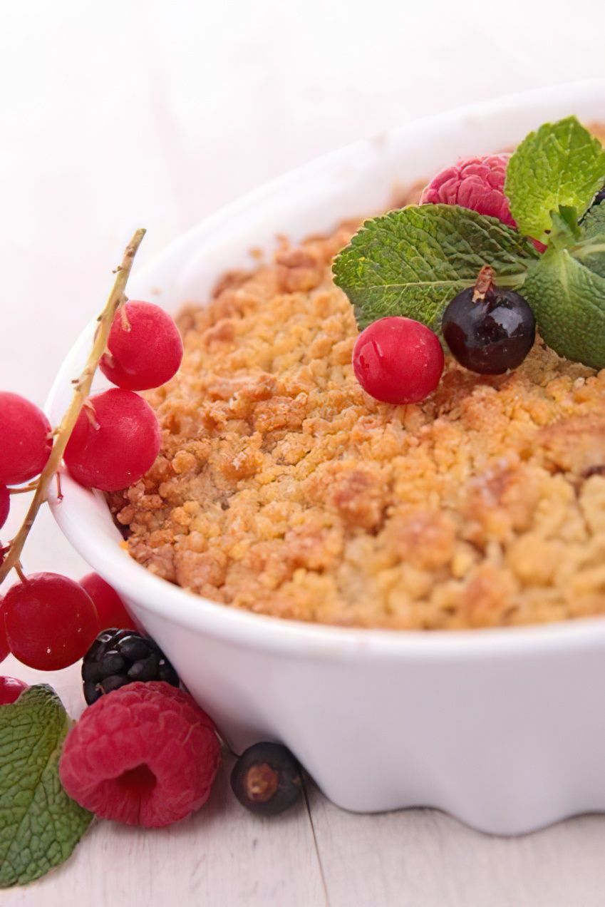 Crumble aux framboises