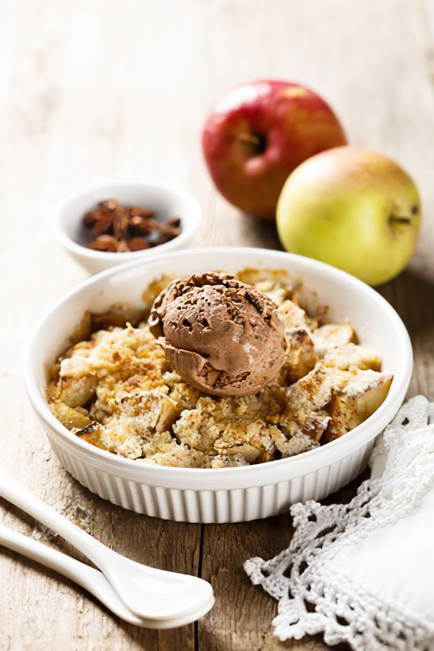 Crumble de pommes et chocolat