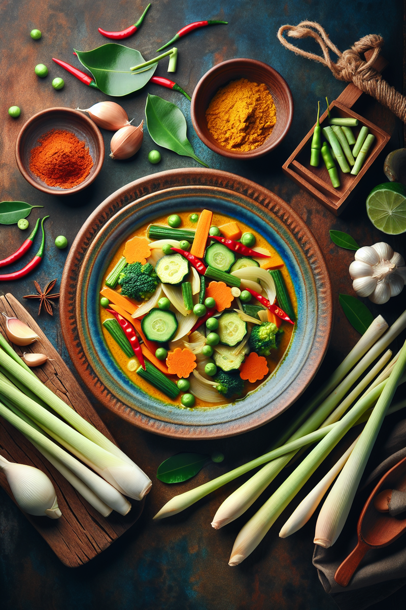 Curry de légumes à la citronnelle