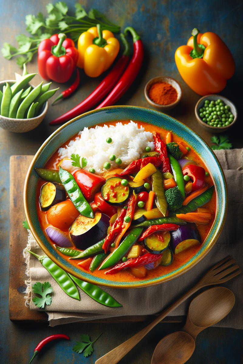 Curry de légumes à la pâte de curry Panang