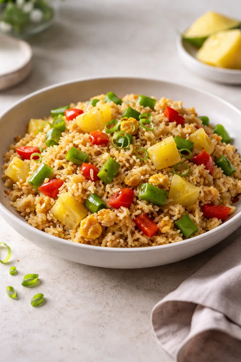 Riz frit à l'ananas