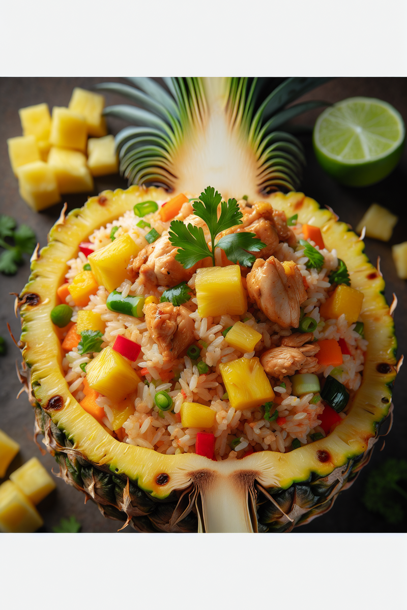 Riz frit à l'ananas