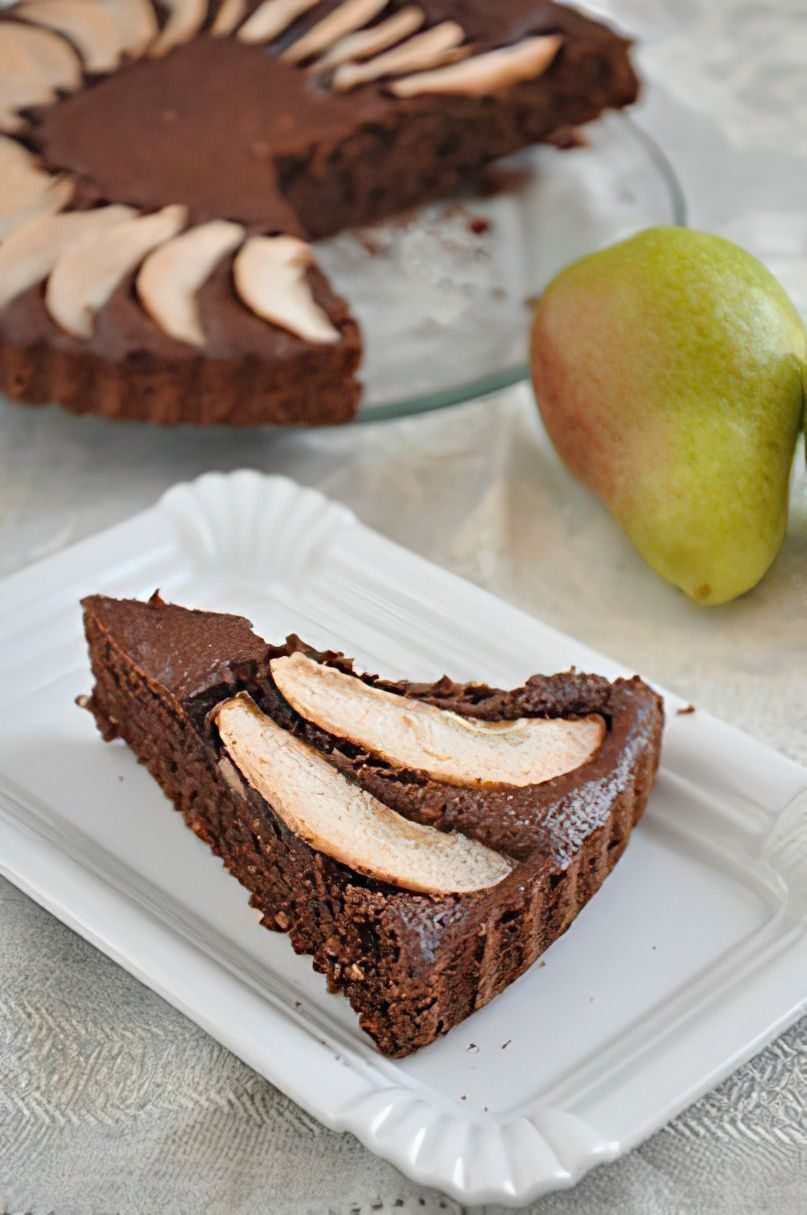 Gâteau aux poires et chocolat