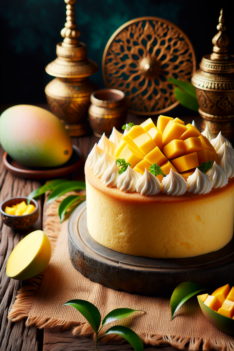 Gâteau mousseux à la mangue