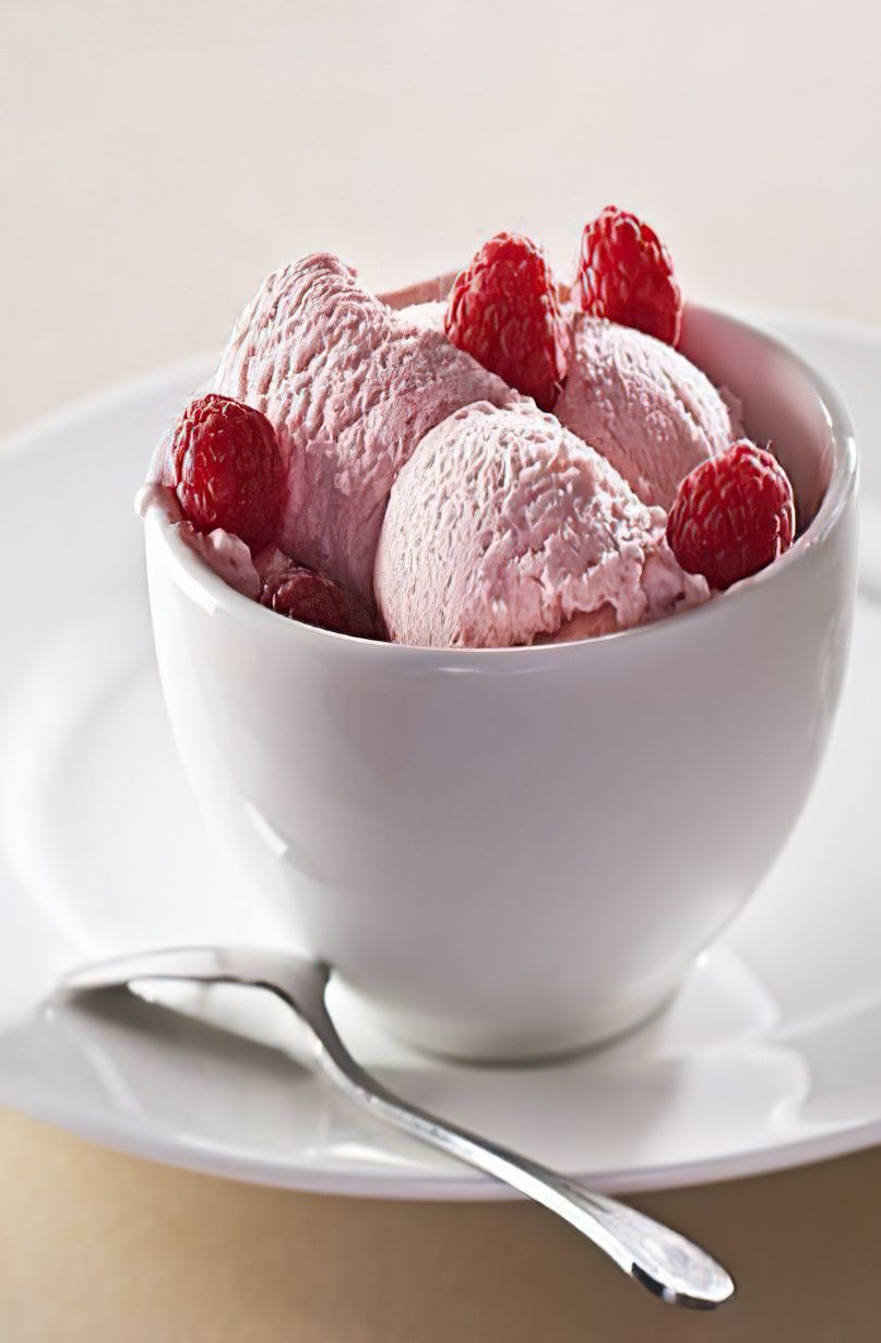 Glace à la framboise
