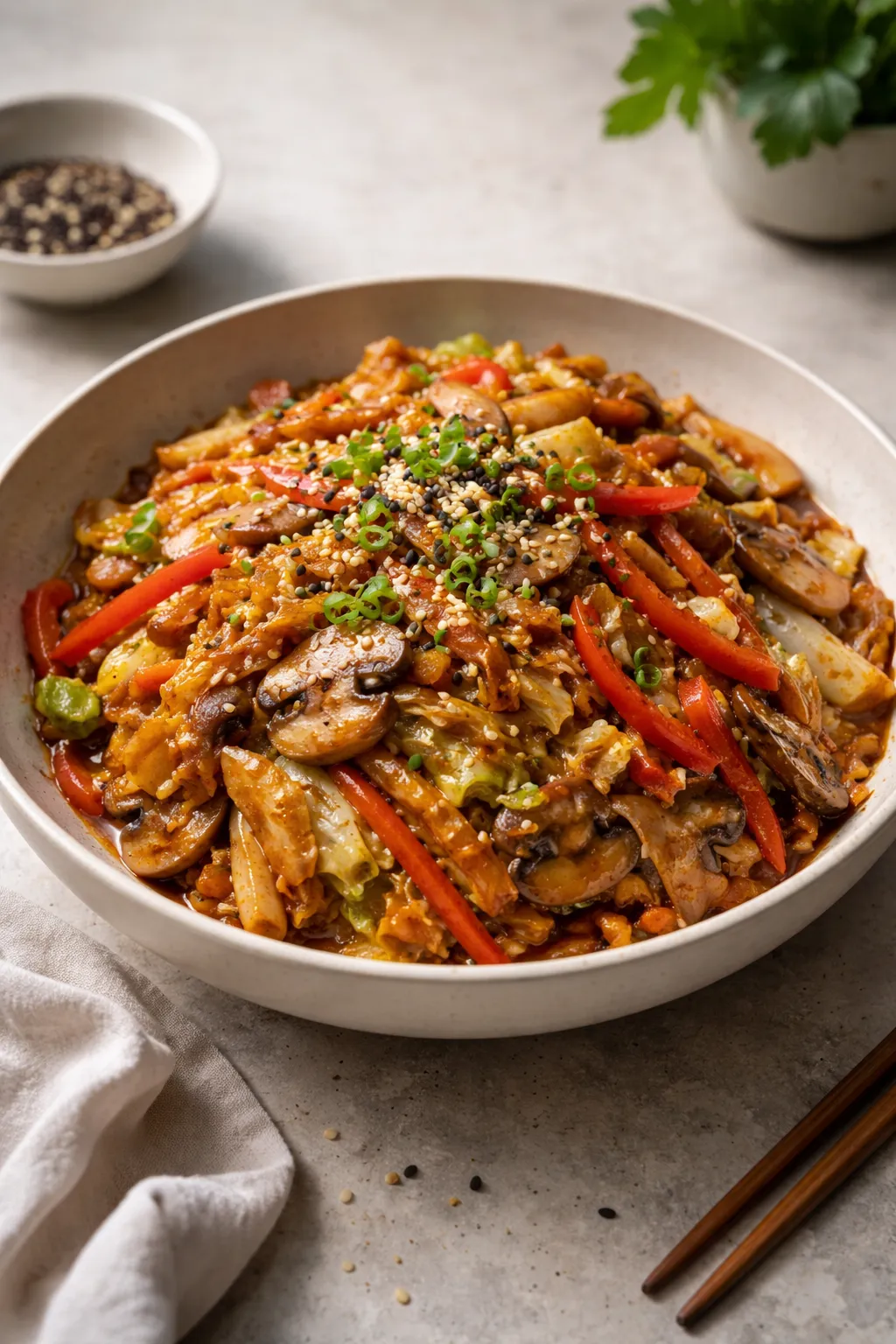 Gochujang : légumes sautés à la coréenne