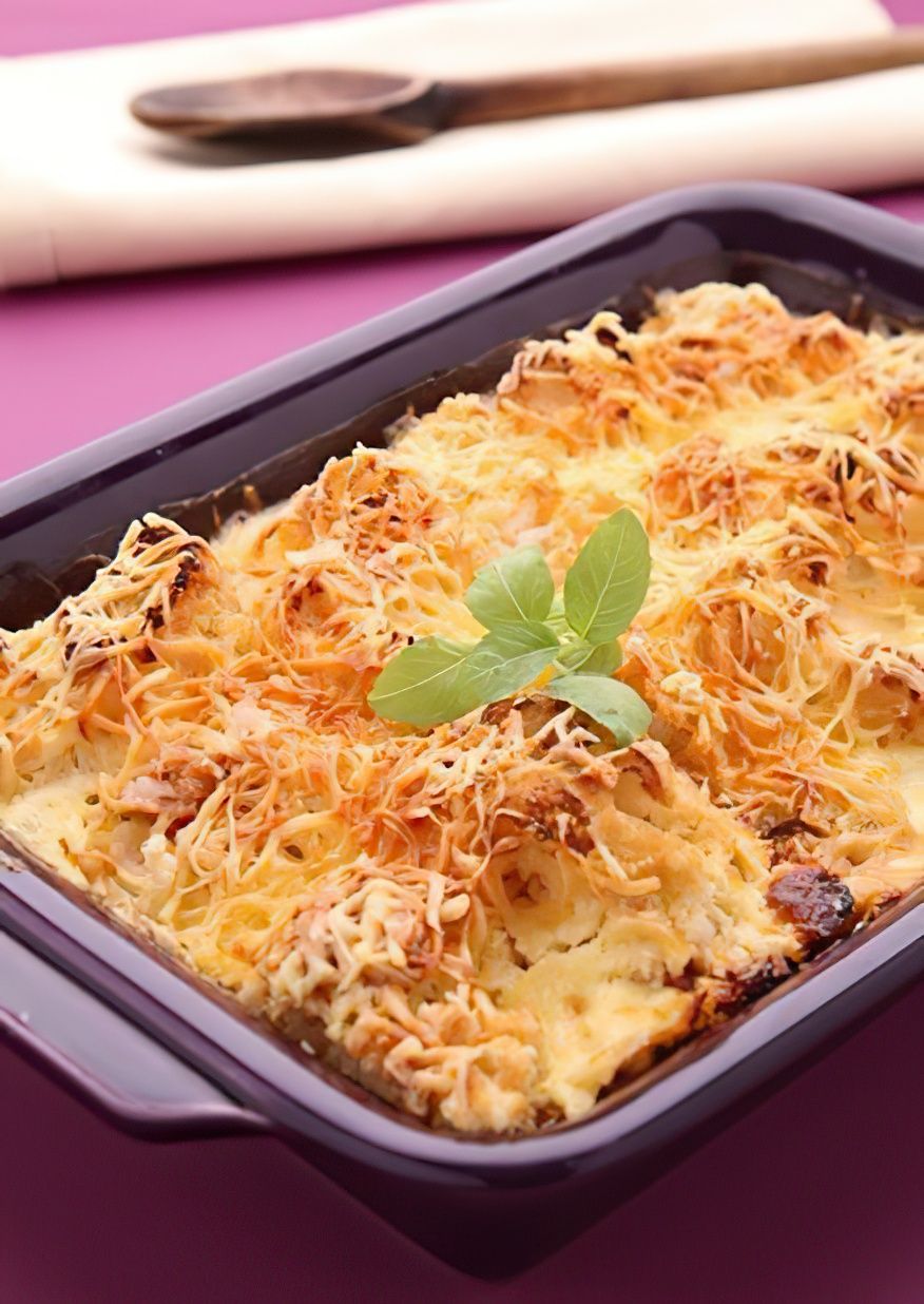 Gratin de pâtes au chèvre