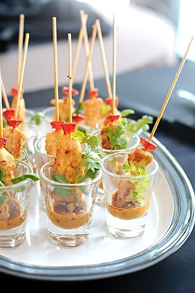 Mini brochettes de poulet au satay