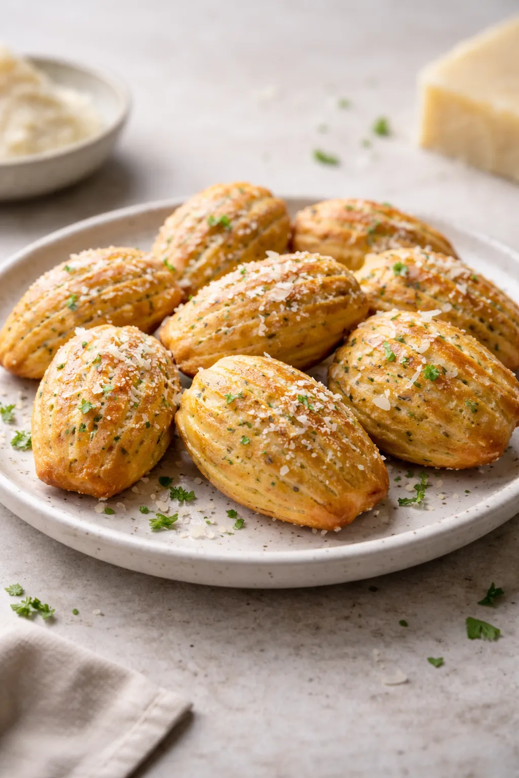 mini madeleines au parmesan