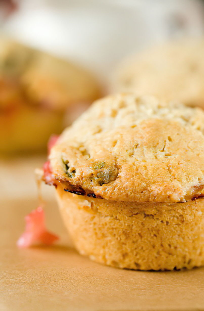 Muffins à la rhubarbe