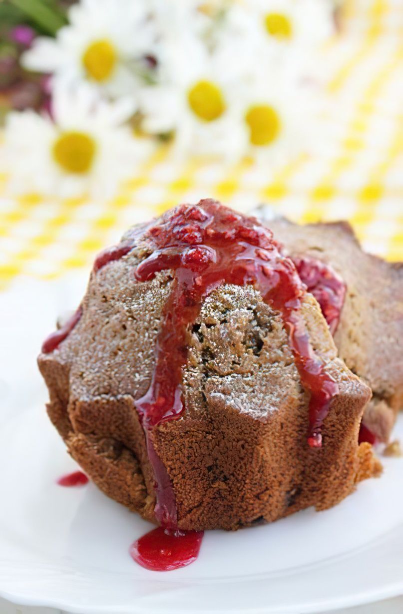 Muffins chocolat framboise