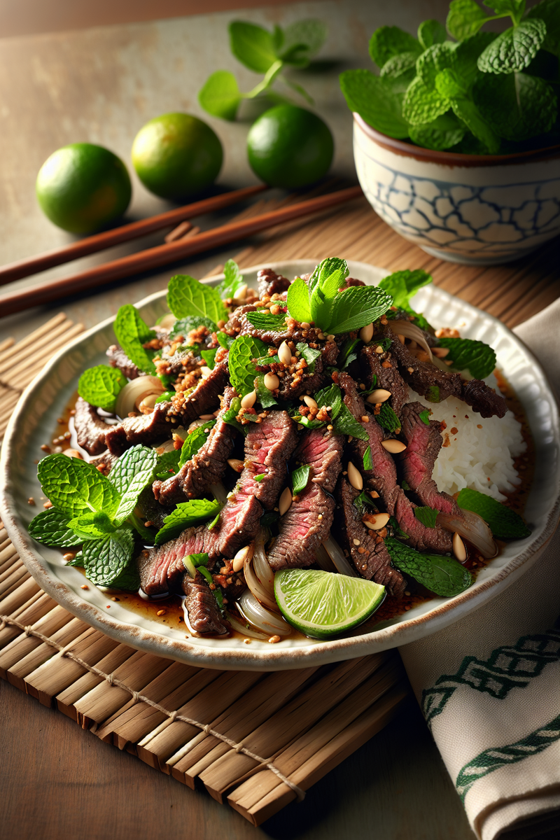 Nam Tok (Salade de boeuf Grillé)