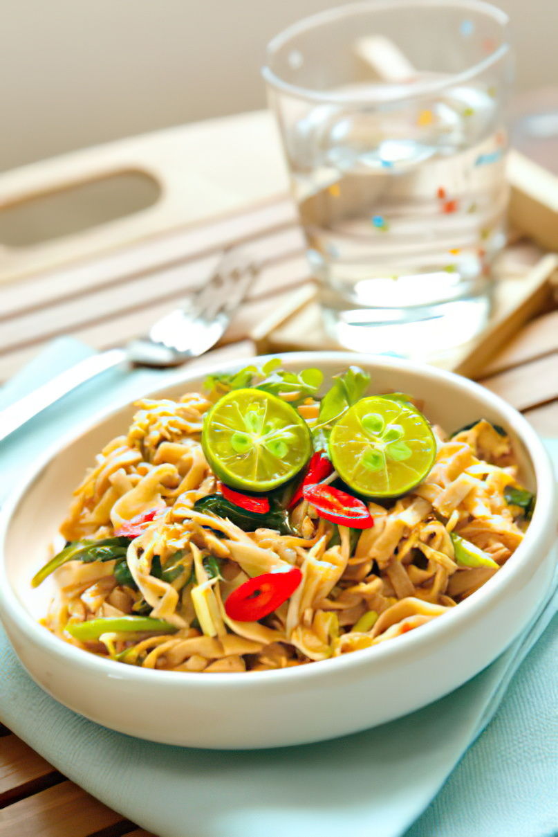 Nouilles de riz aux légumes