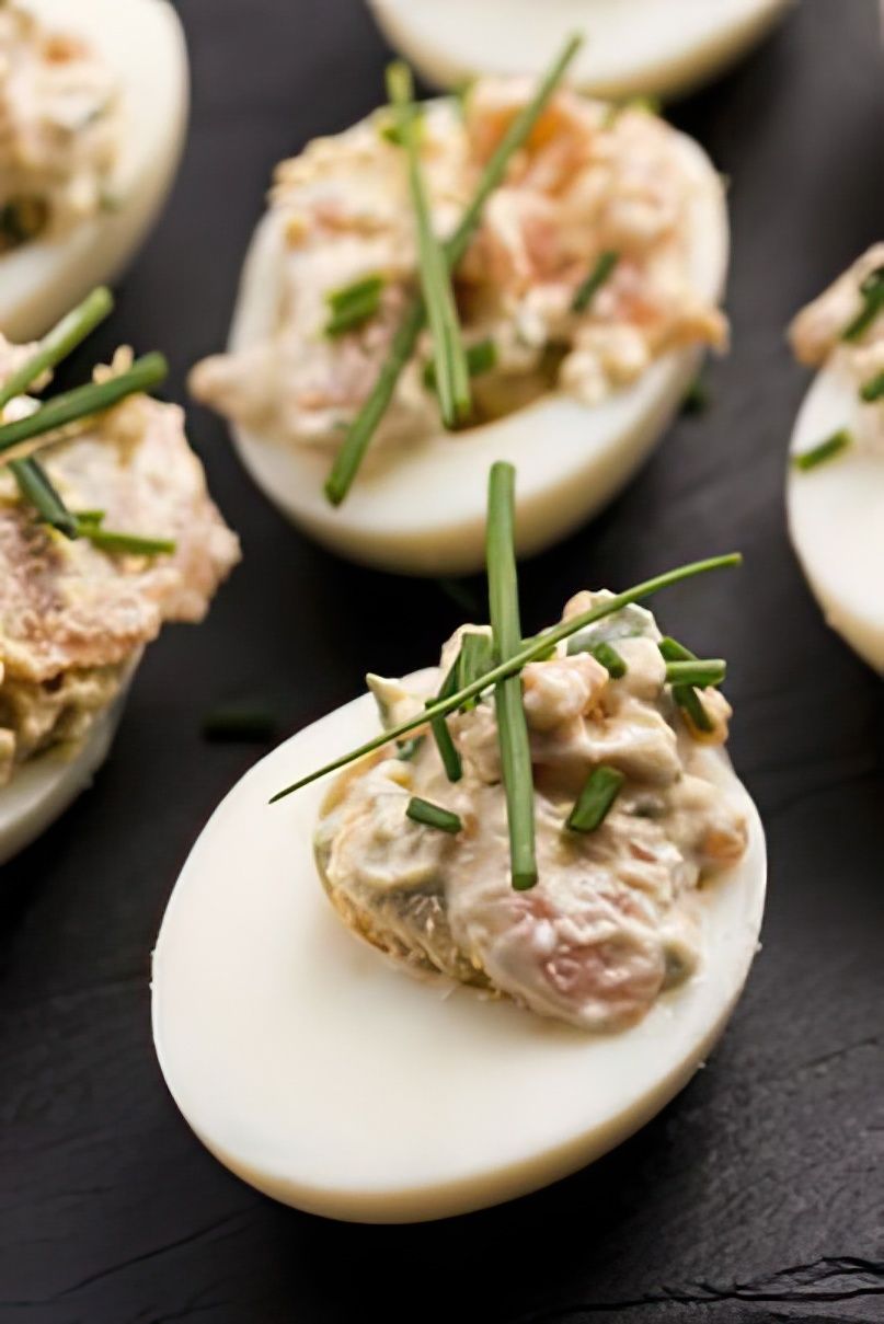 Oeufs mimosa au saumon fumé