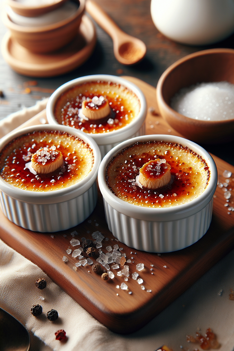 Petites crèmes brulées au foie gras