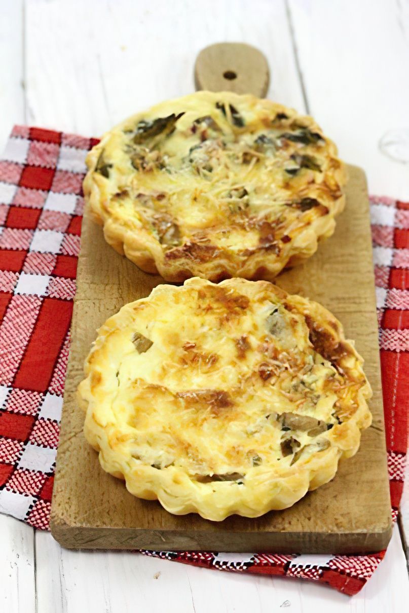 Petites quiches aux champignons