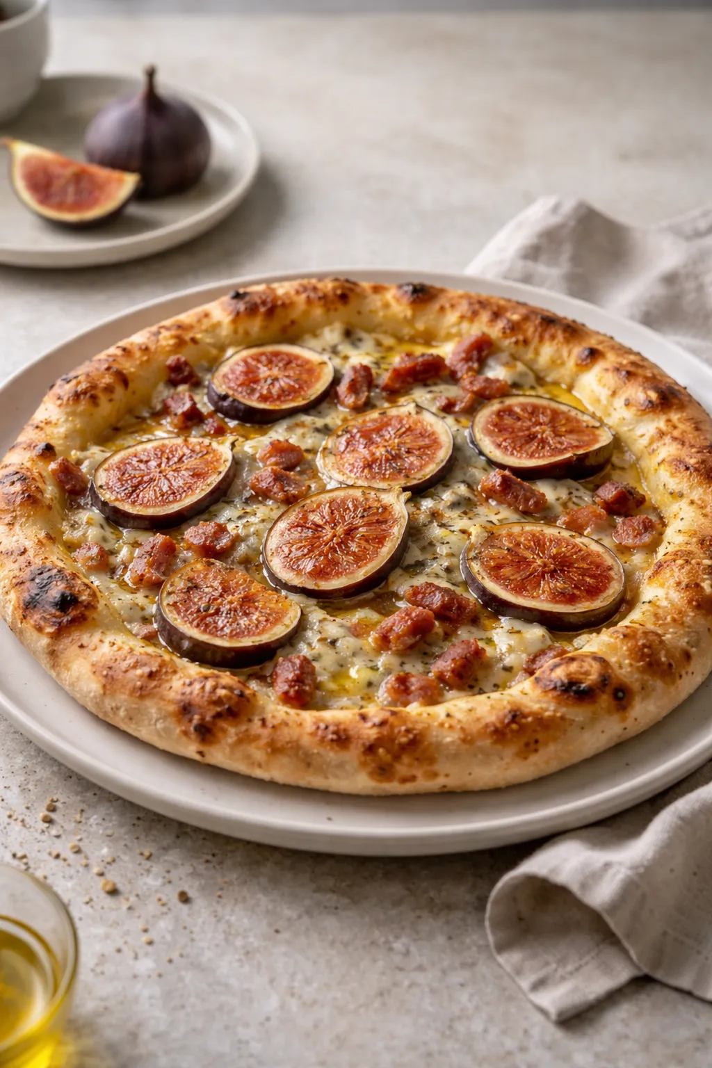 Pizza au gorgonzola et aux figues
