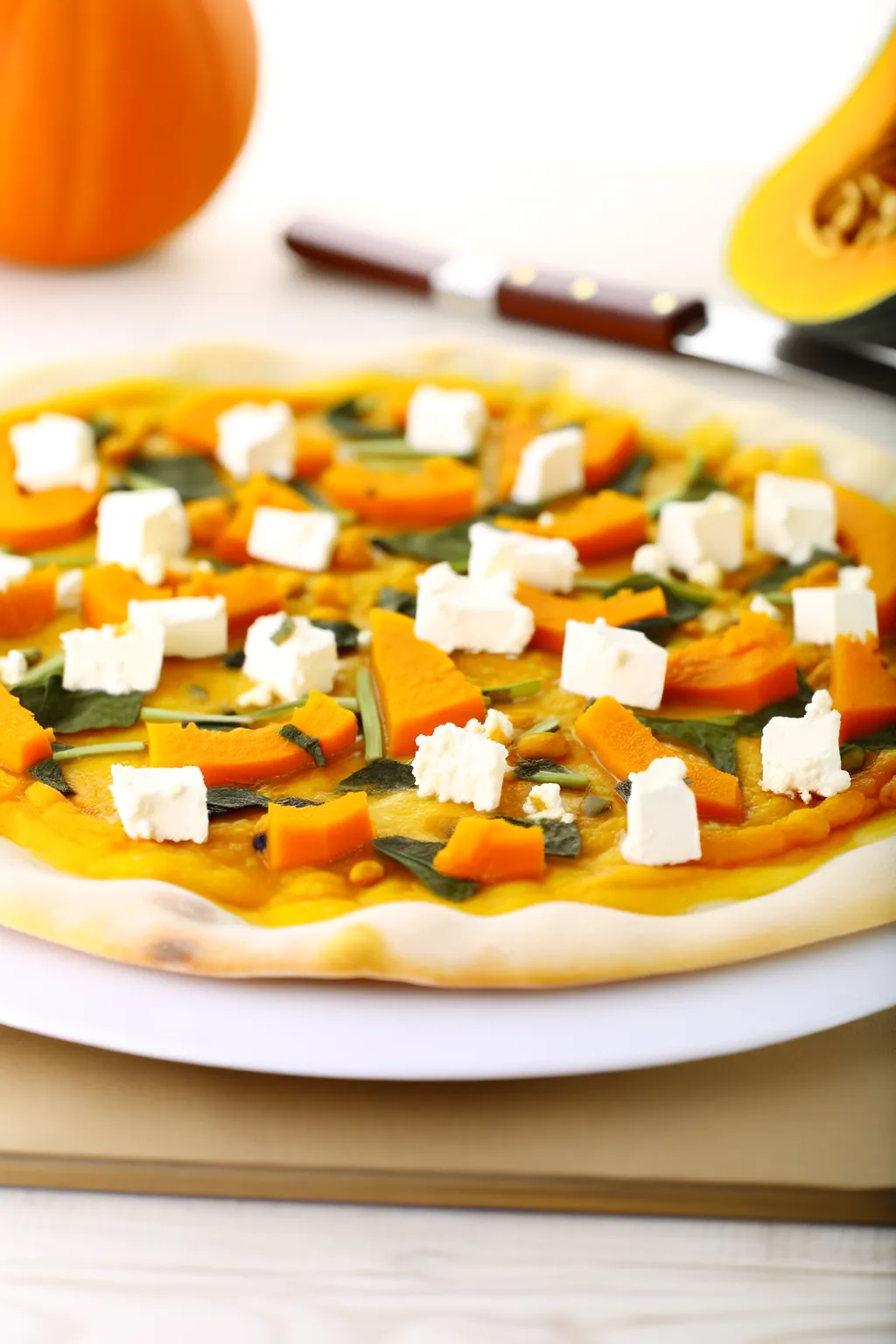 Pizza au potimarron et à la feta