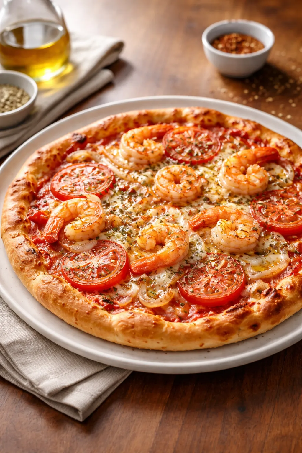 Pizza aux crevettes