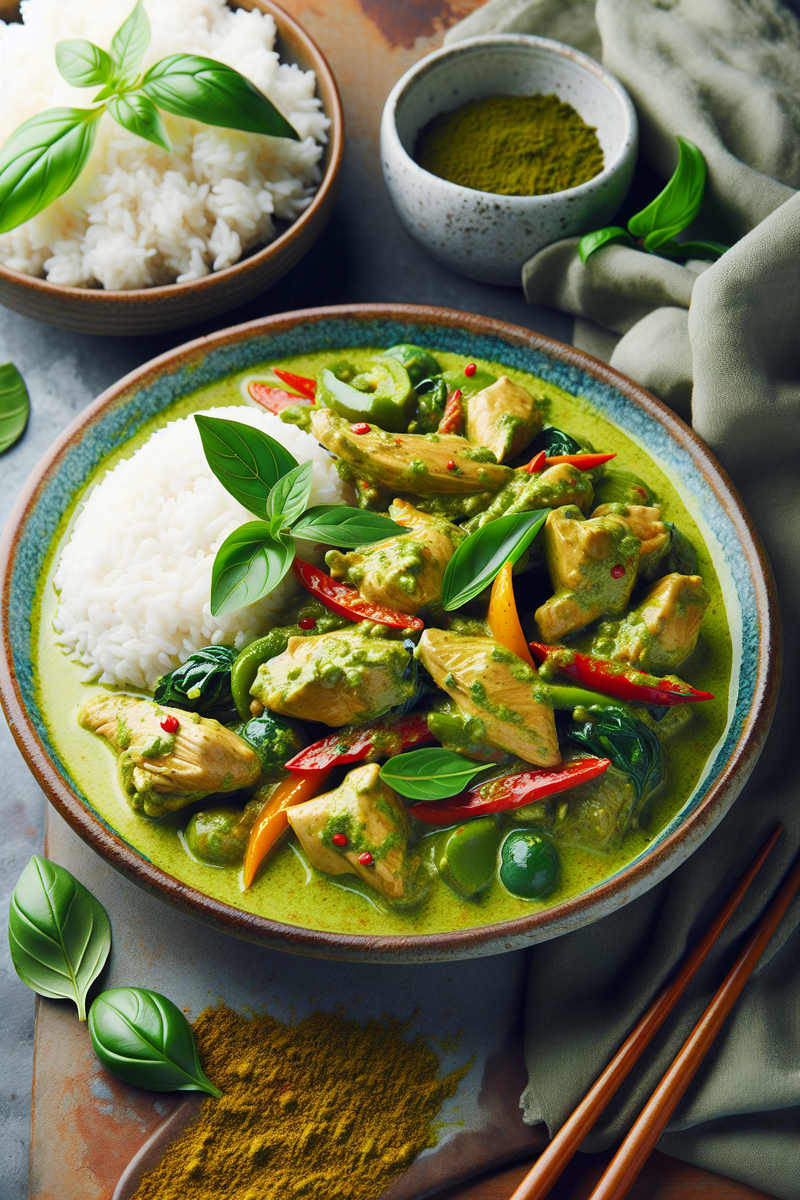 Poulet au curry vert