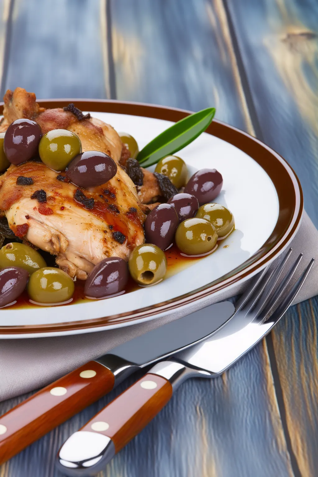 Poulet au sumac et aux olives