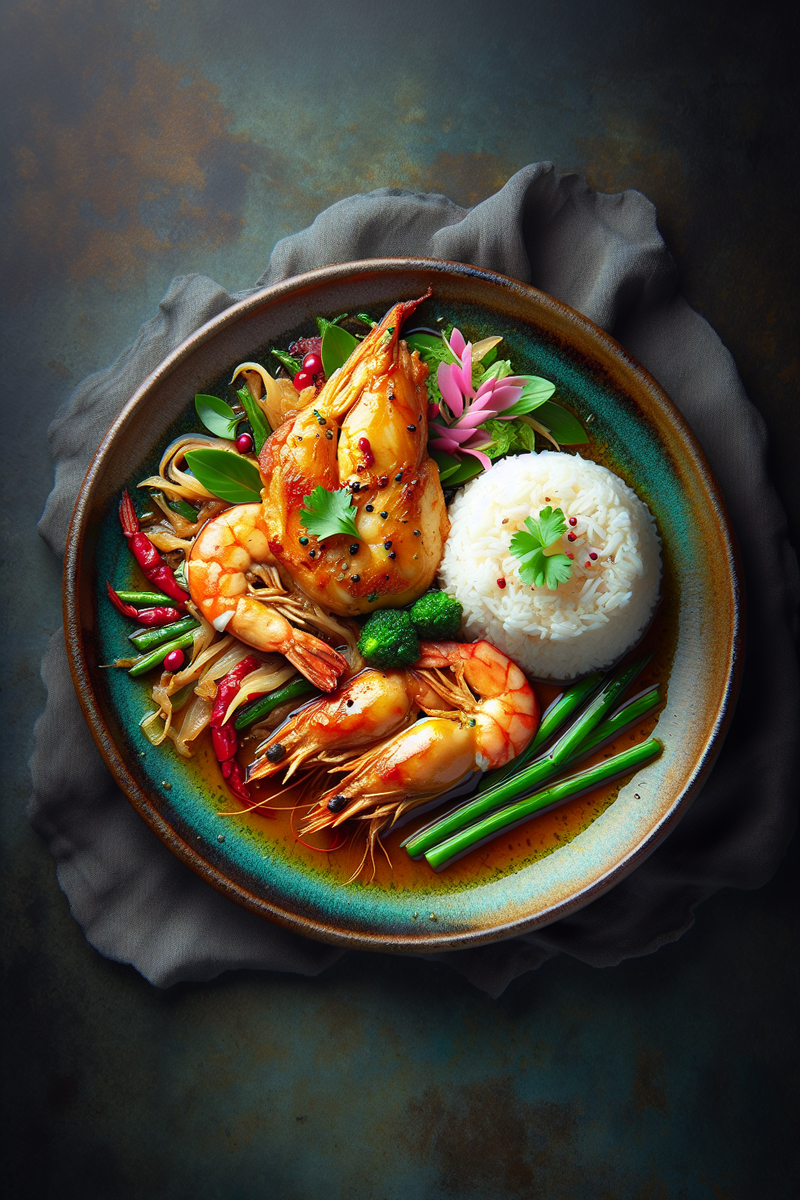 Poulet aux Gambas