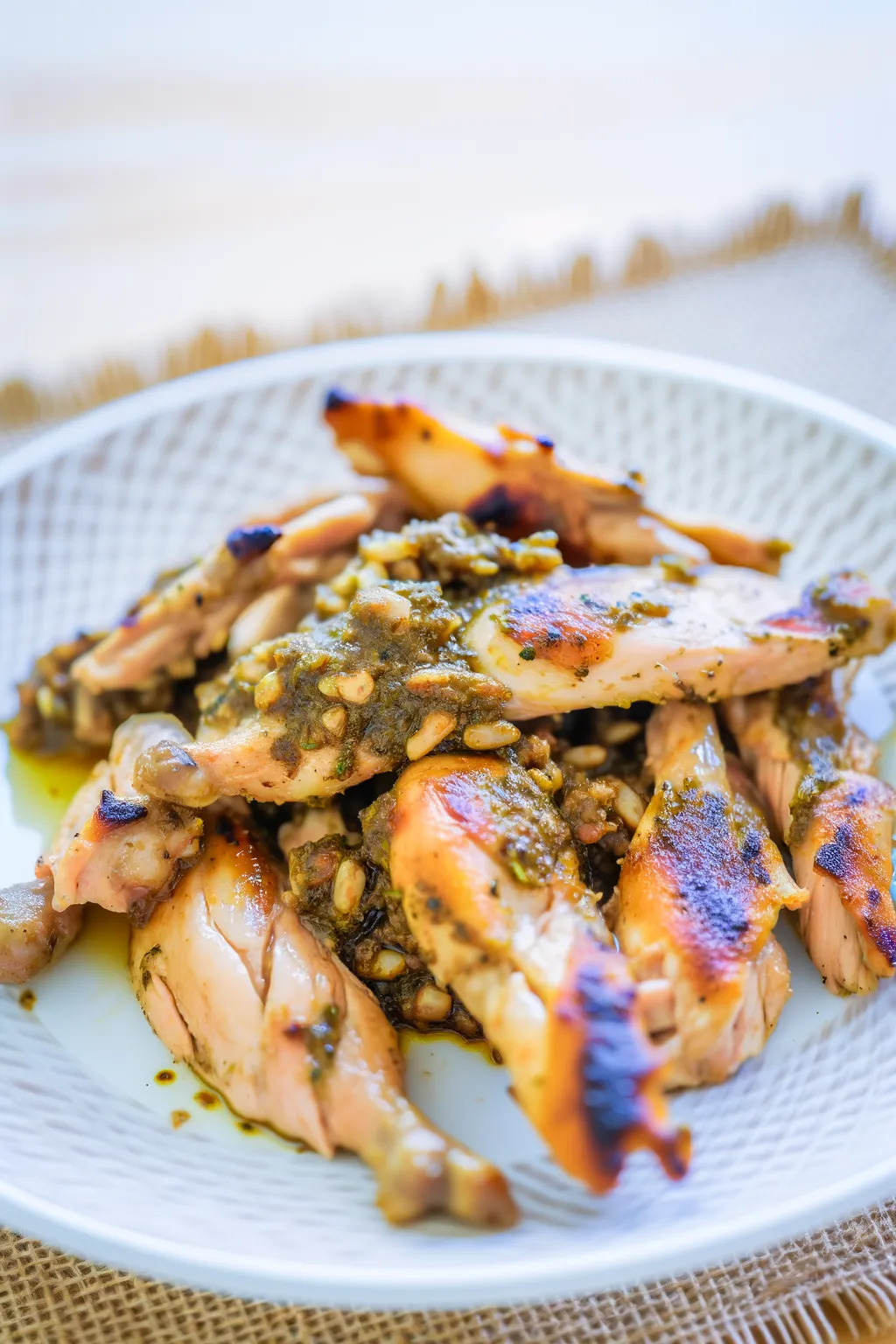 Poulet grillé mariné au zaatar