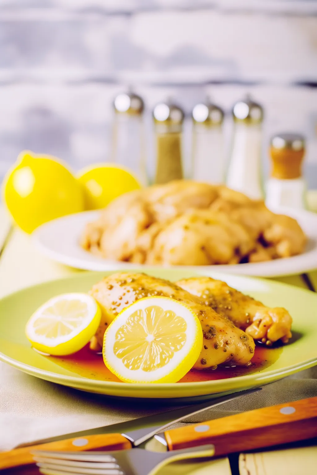 Poulet mariné au citron et cumin