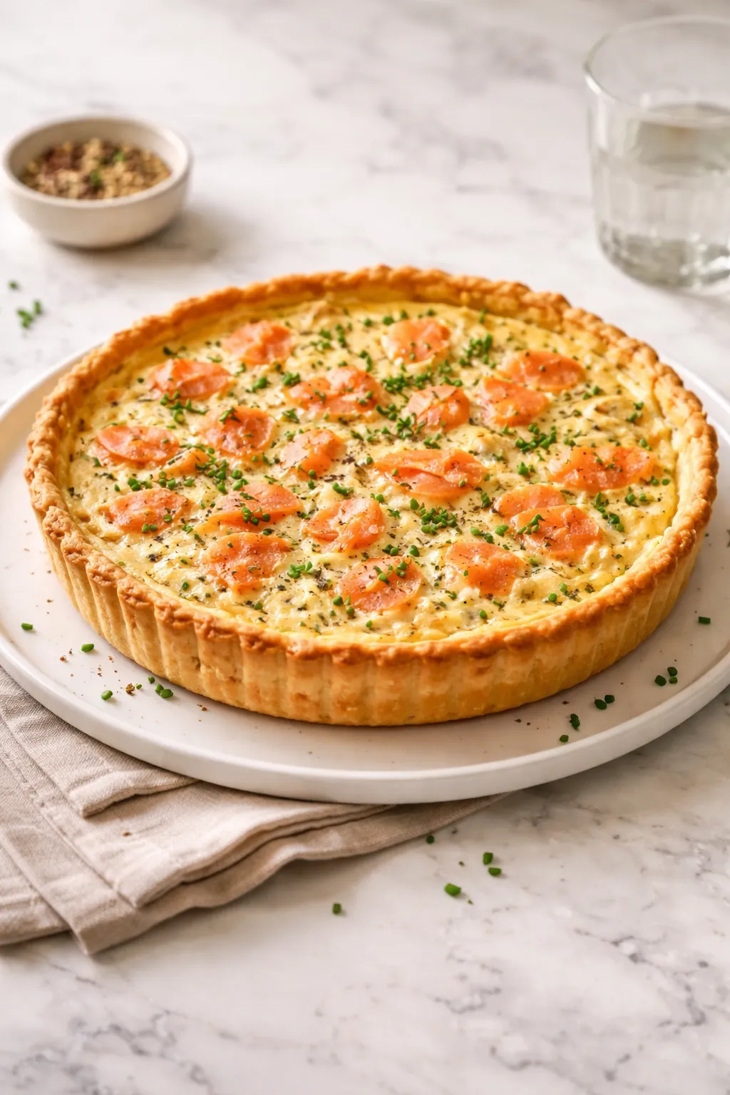Quiche au saumon et fromage frais