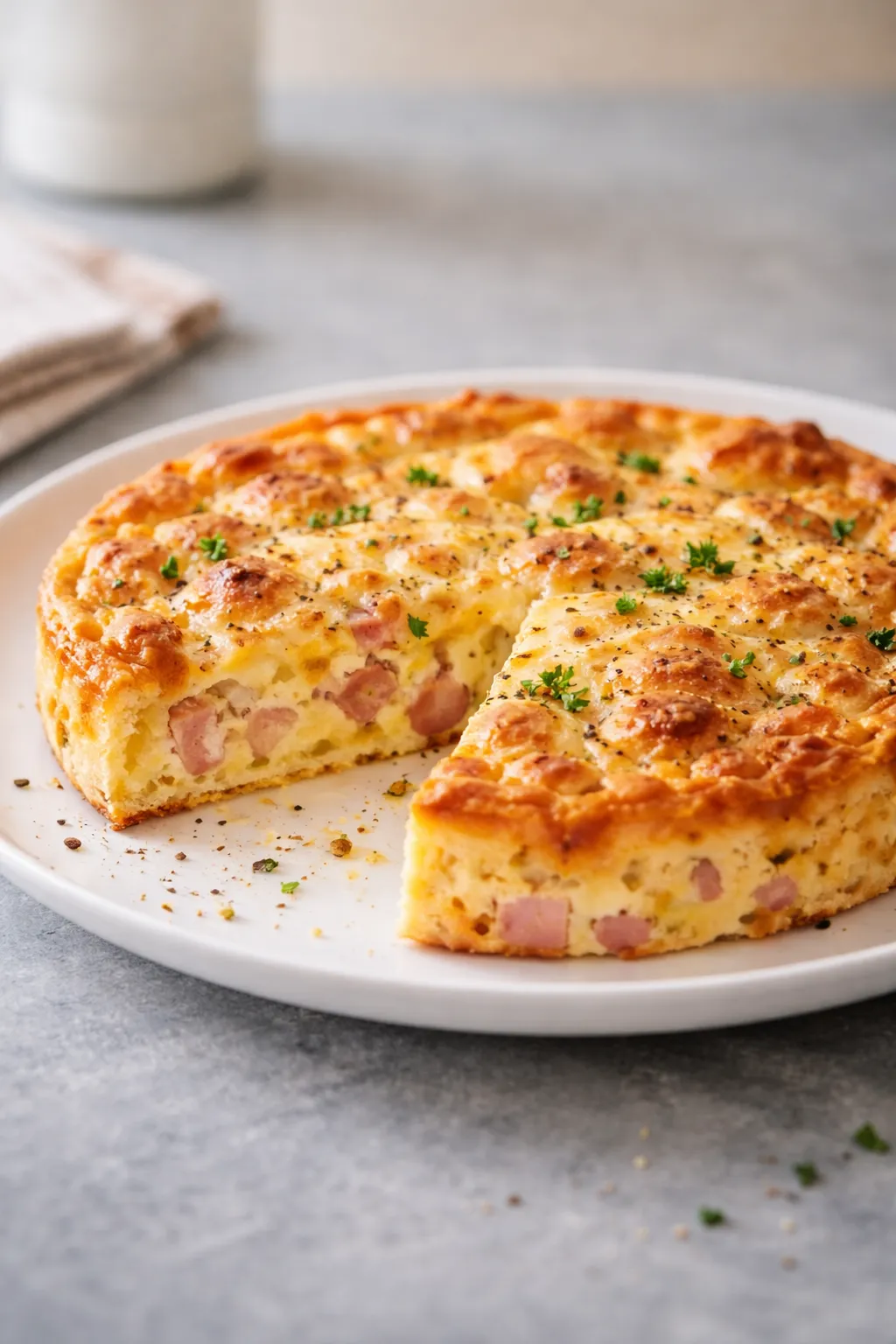 Quiche au jambon express sans pâte