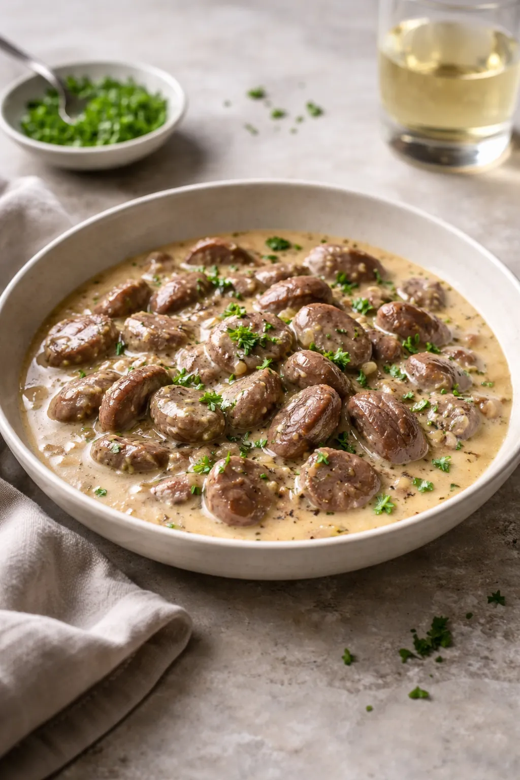 Rognons de bœuf à la crème