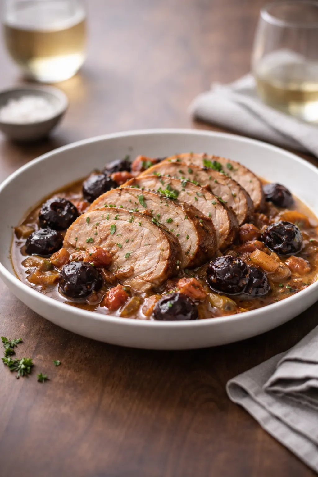 Rôti de porc sauce aux pruneaux