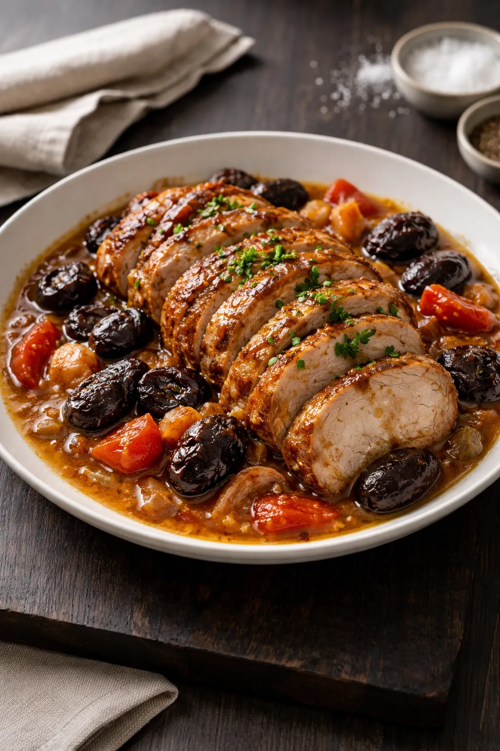 Rôti de porc sauce aux pruneaux