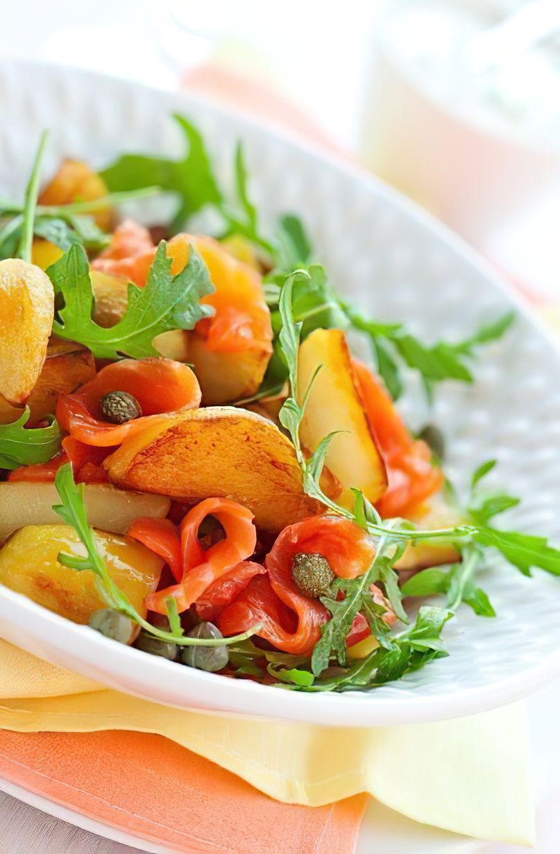 Salade de pommes de terre au saumon