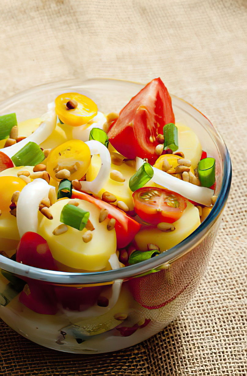 Salade de pommes de terre et tomates