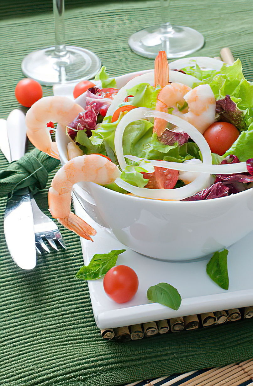 Salade fraîcheur aux crevettes