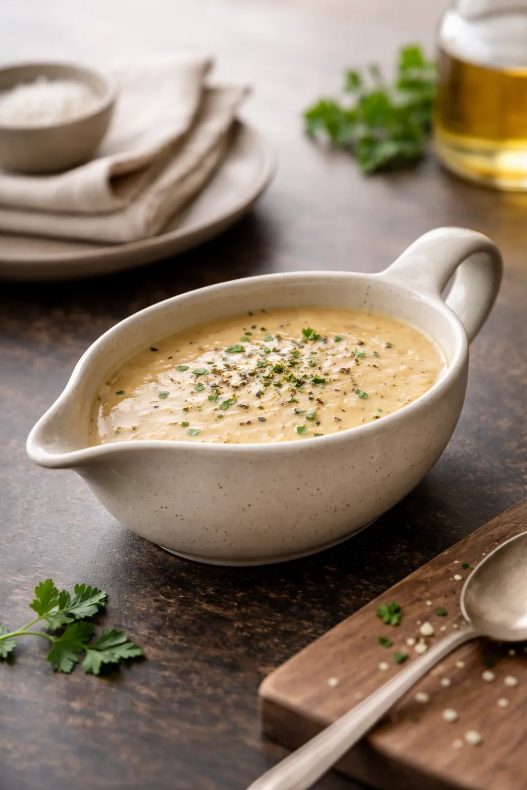 Sauce au calvados et crème fraîche