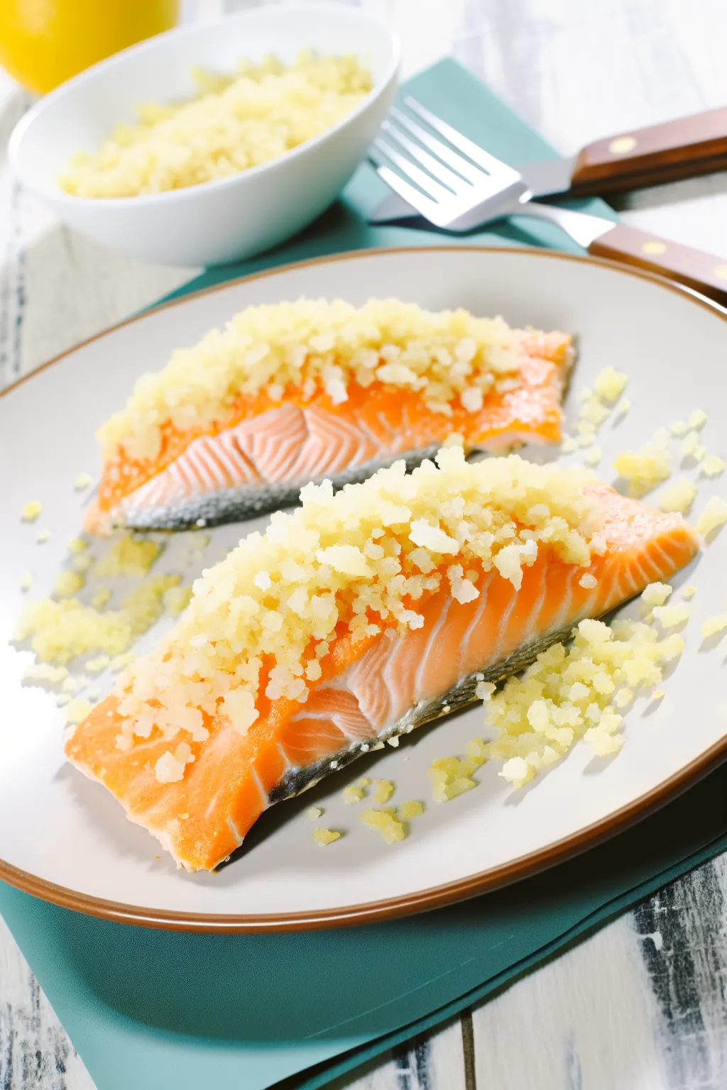Saumon en croûte de sel