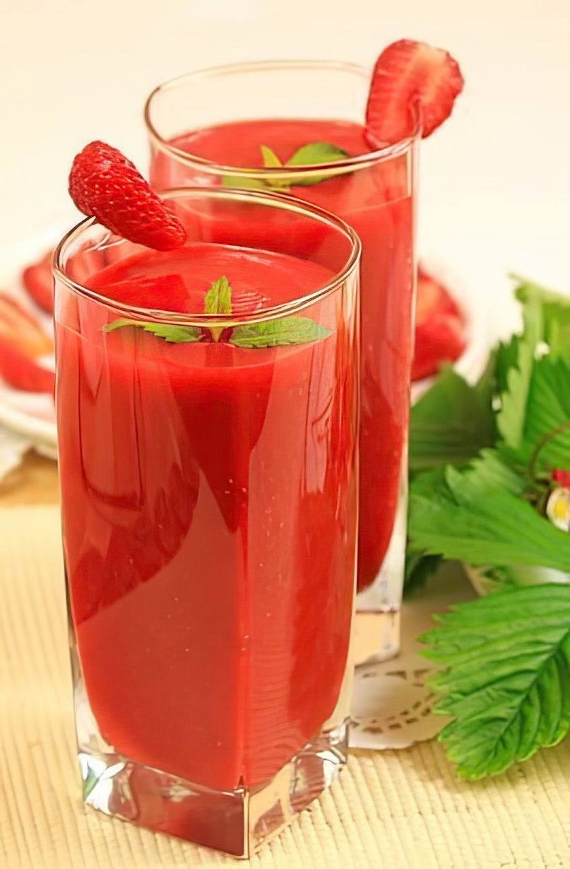 Smoothie aux fraises