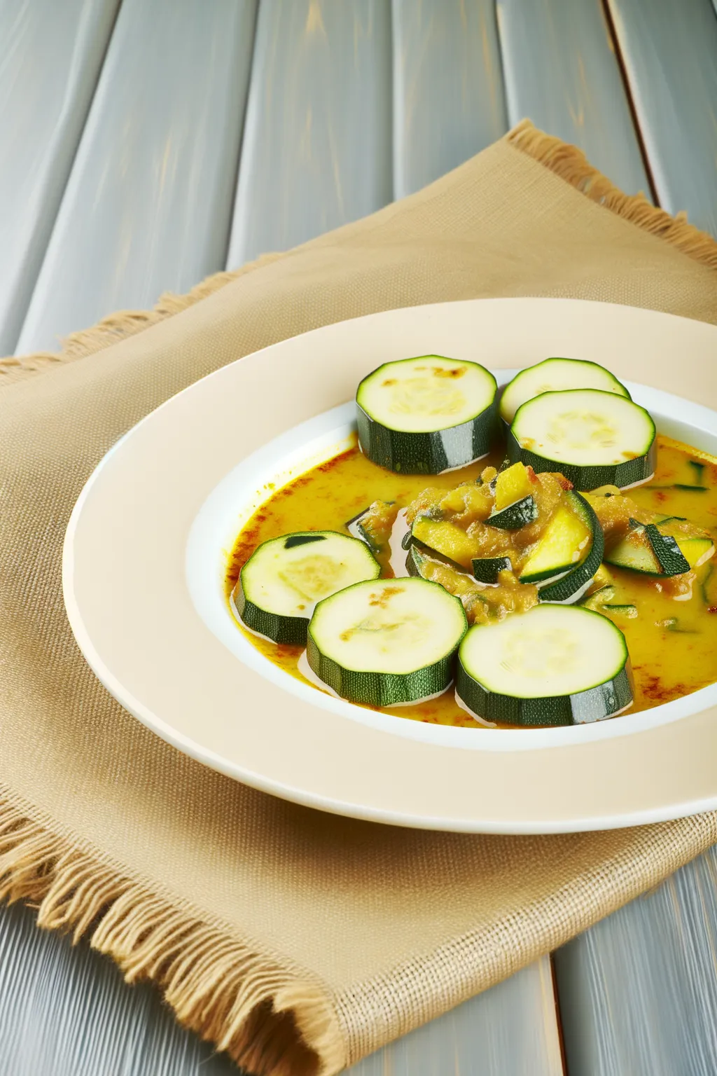 Soupe à la courgette et au curry
