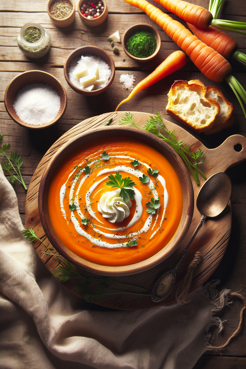 Soupe de carottes au lait de coco